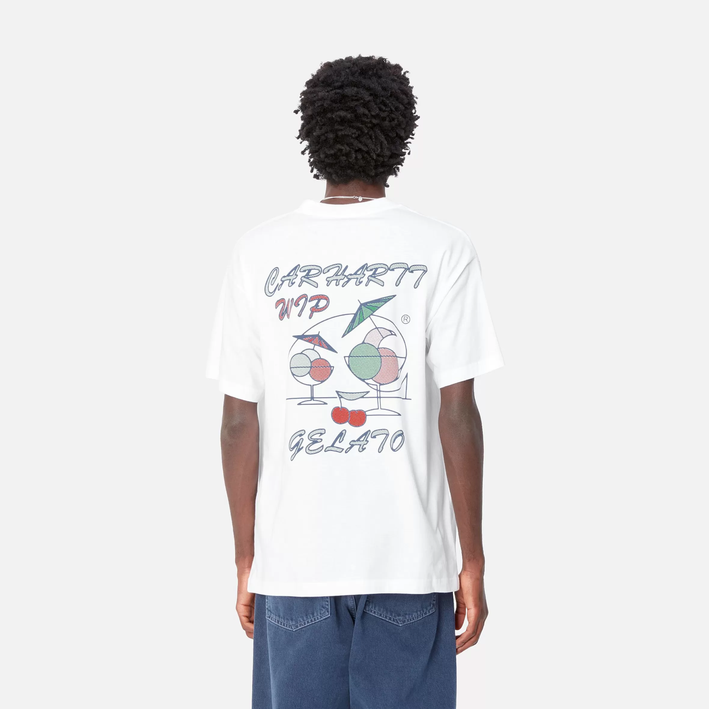 Carhartt WIP T-Shirts & Polos>S/S Gelato T-Shirt White