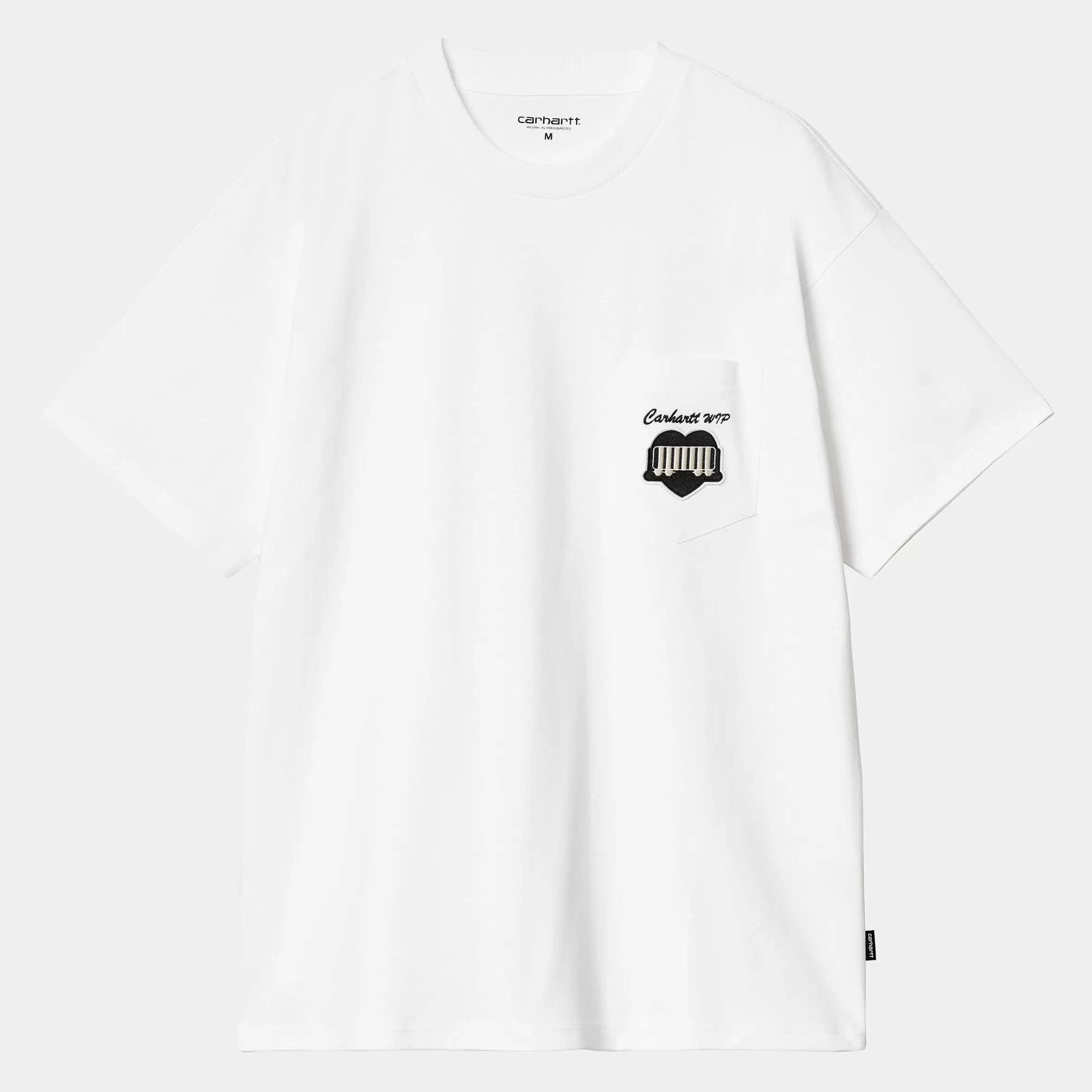 Carhartt WIP T-Shirts & Polos>S/S Heart Train Pocket T-Shirt White