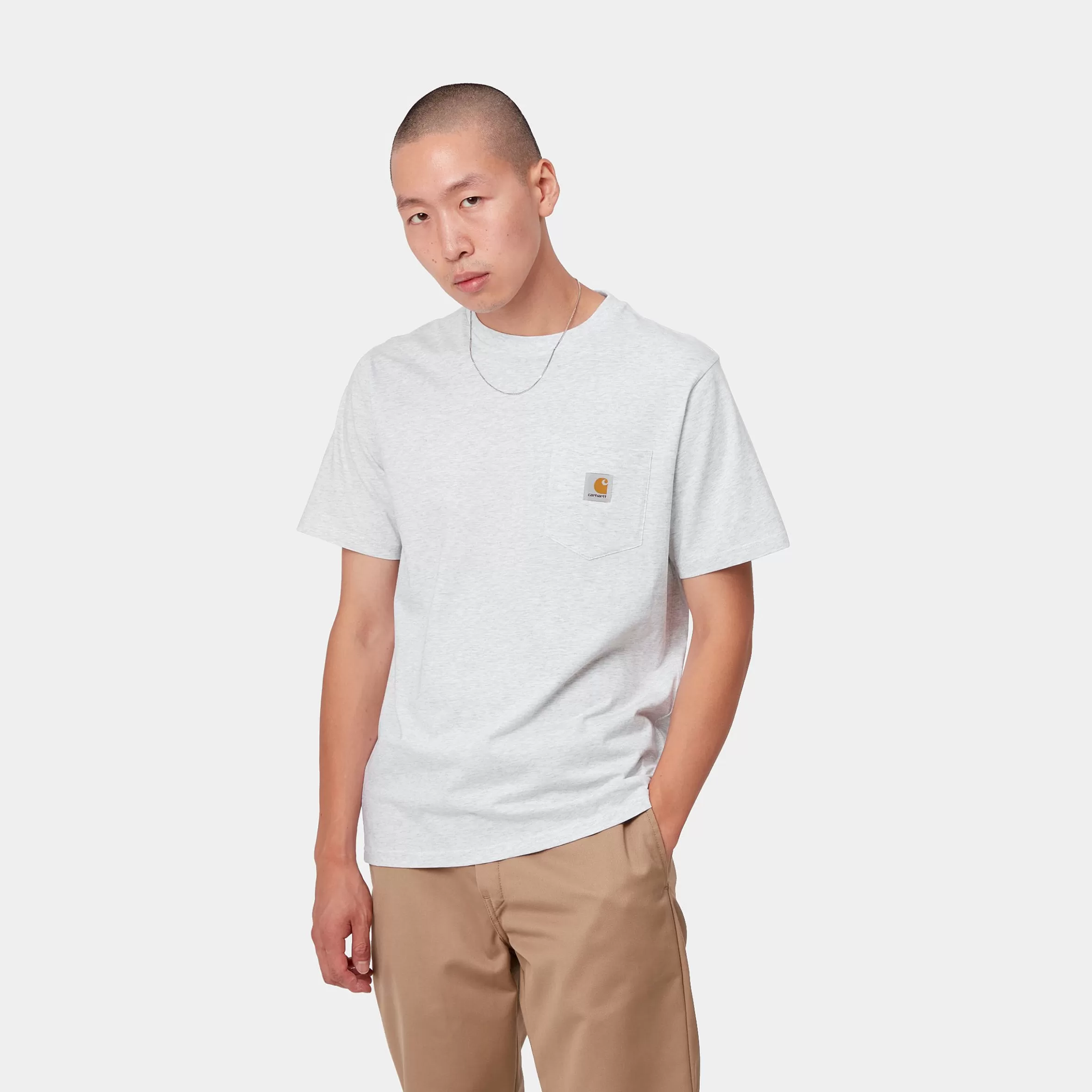 Carhartt WIP T-Shirts & Polos>S/S Pocket T-Shirt Ash Heather