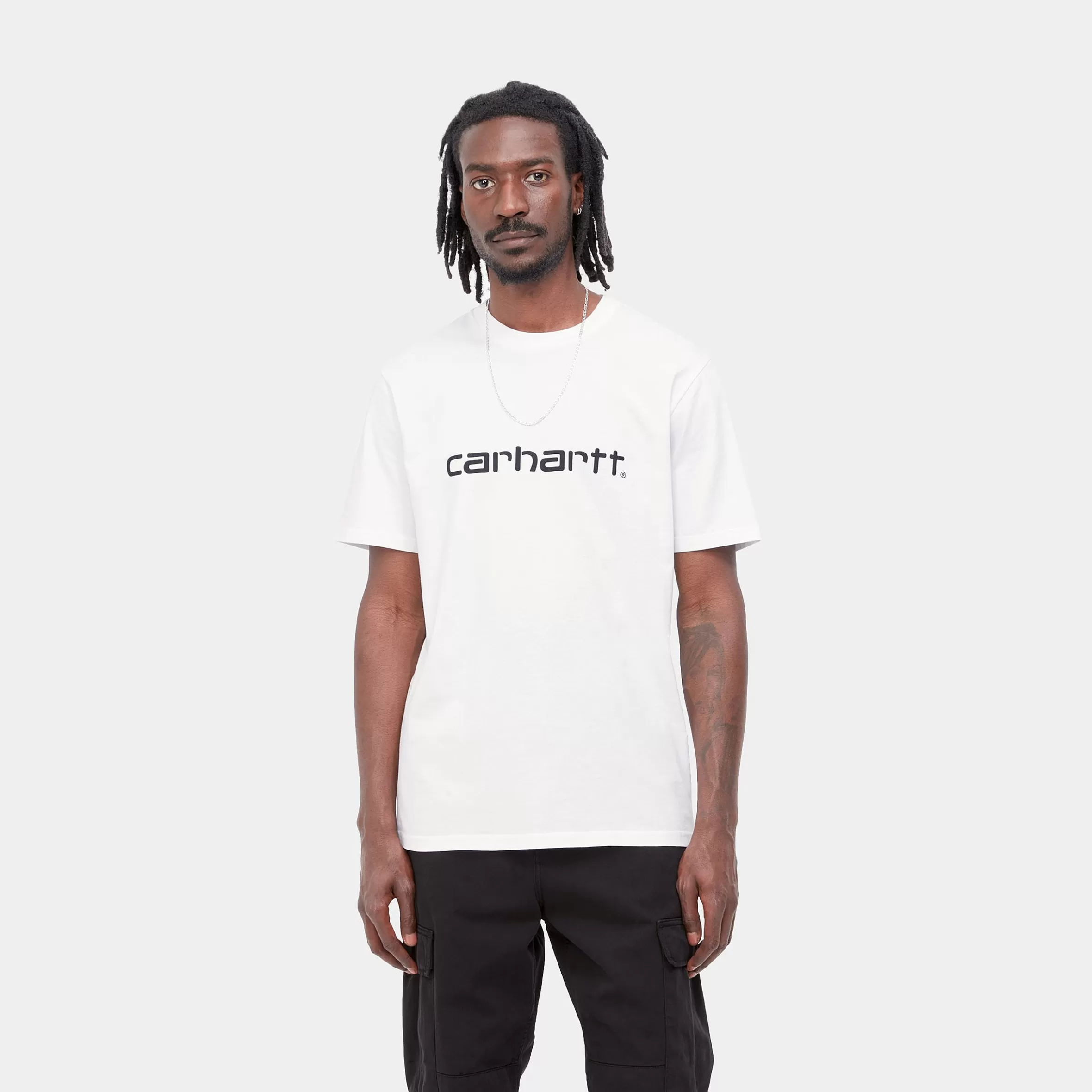 Carhartt WIP T-Shirts & Polos>S/S Script T-Shirt White / Black