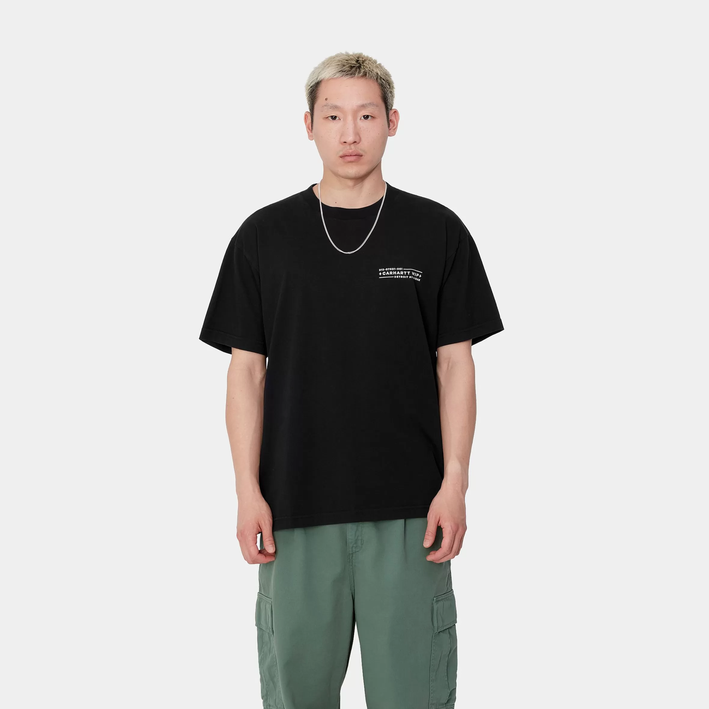 Carhartt WIP T-Shirts & Polos>S/S Stamp T-Shirt Black / White