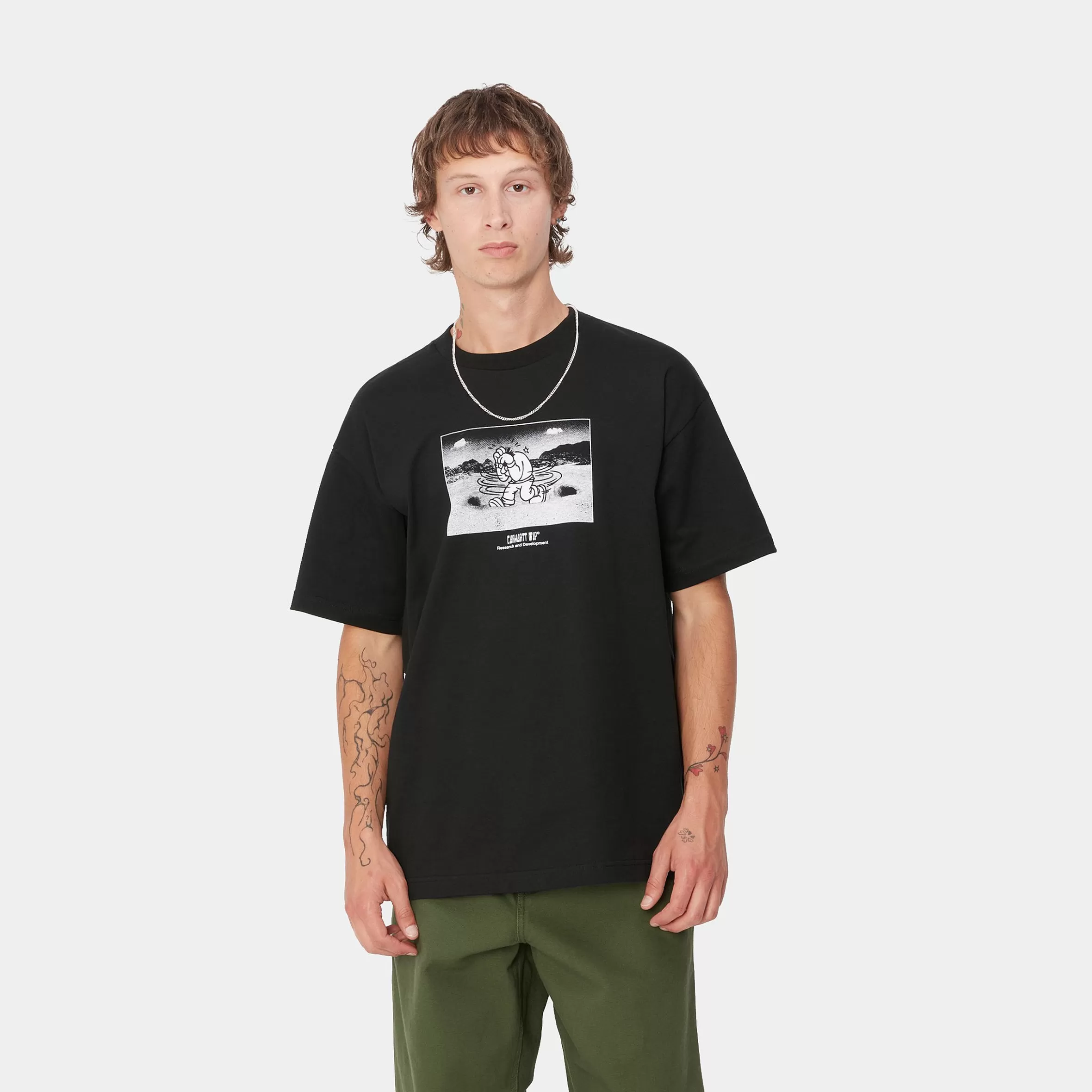 Carhartt WIP T-Shirts & Polos>S/S Think Tank T-Shirt Black