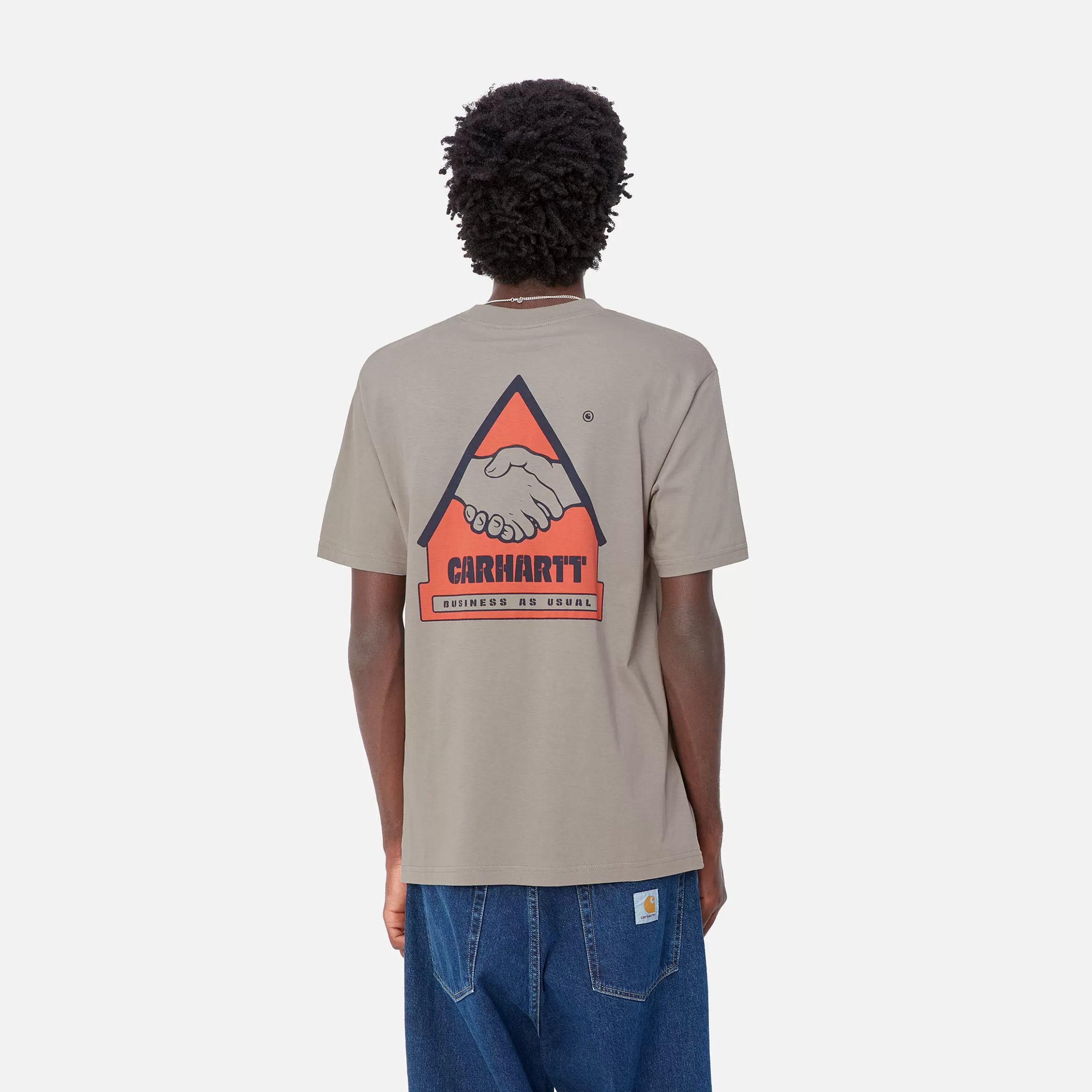 Carhartt WIP T-Shirts & Polos>S/S Trade T-Shirt Misty Grey