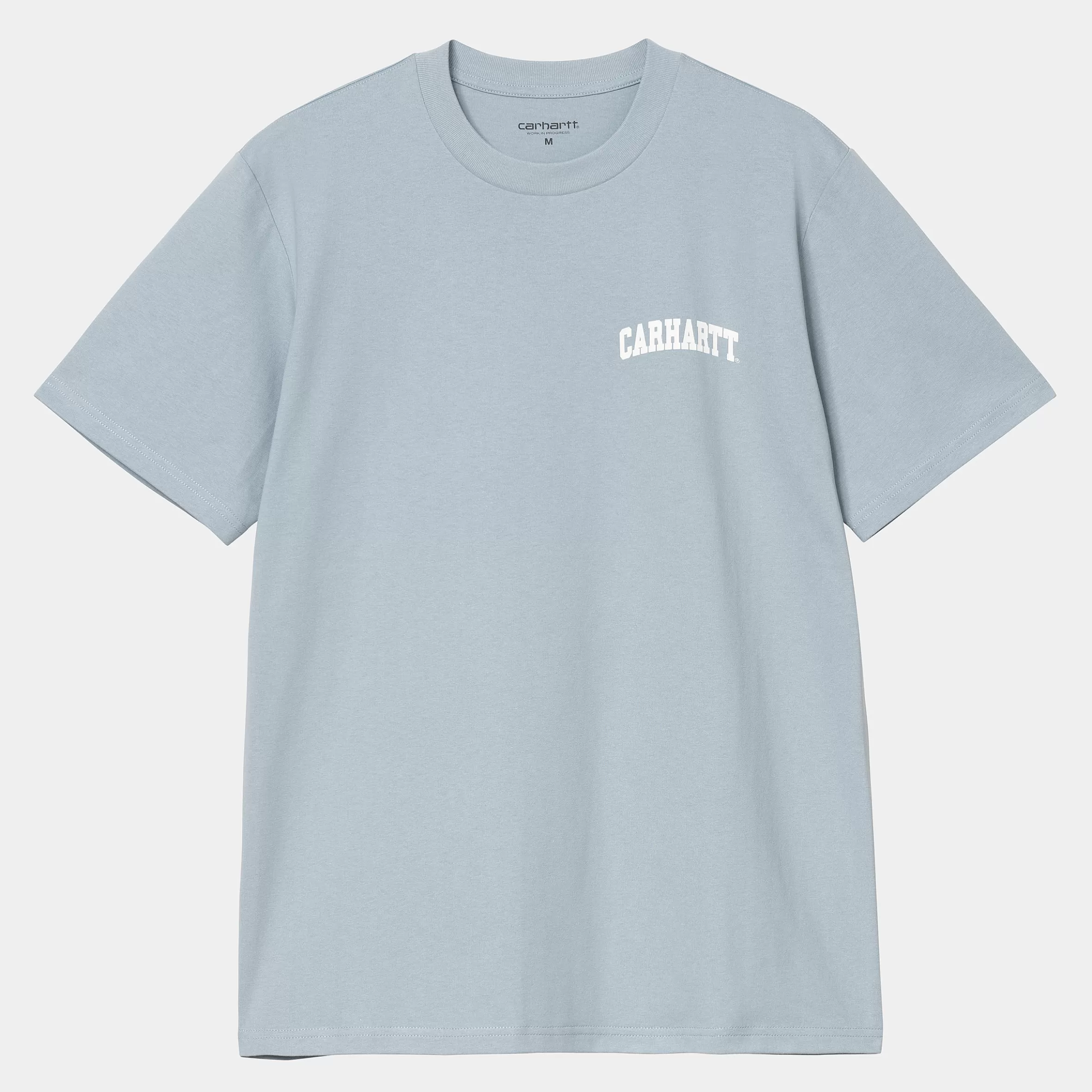 Carhartt WIP T-Shirts & Polos>S/S University Script T-Shirt Dusty Ice / White