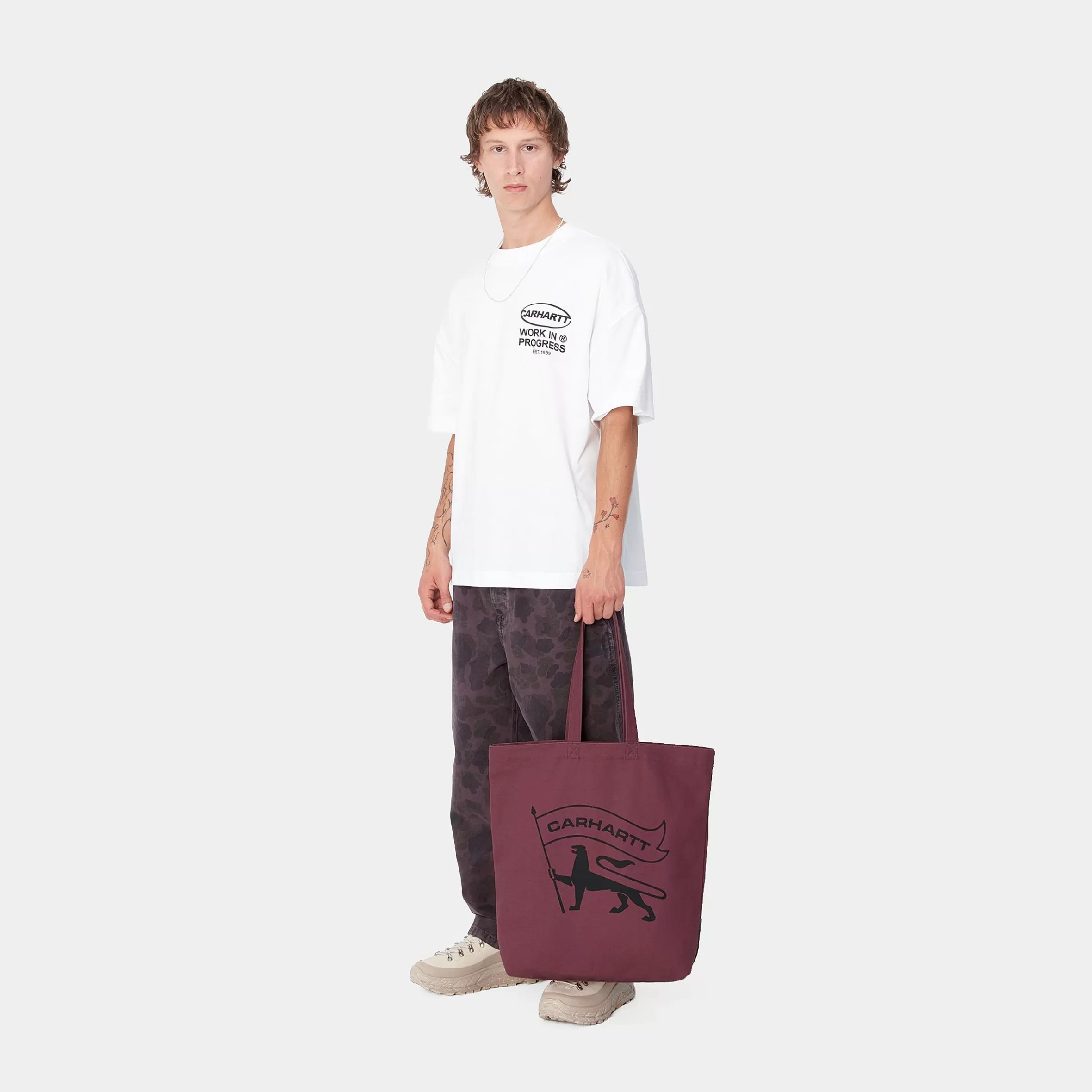 Carhartt WIP Accessoires | Accessoires>Stamp Tote Dusty Fuchsia / Black