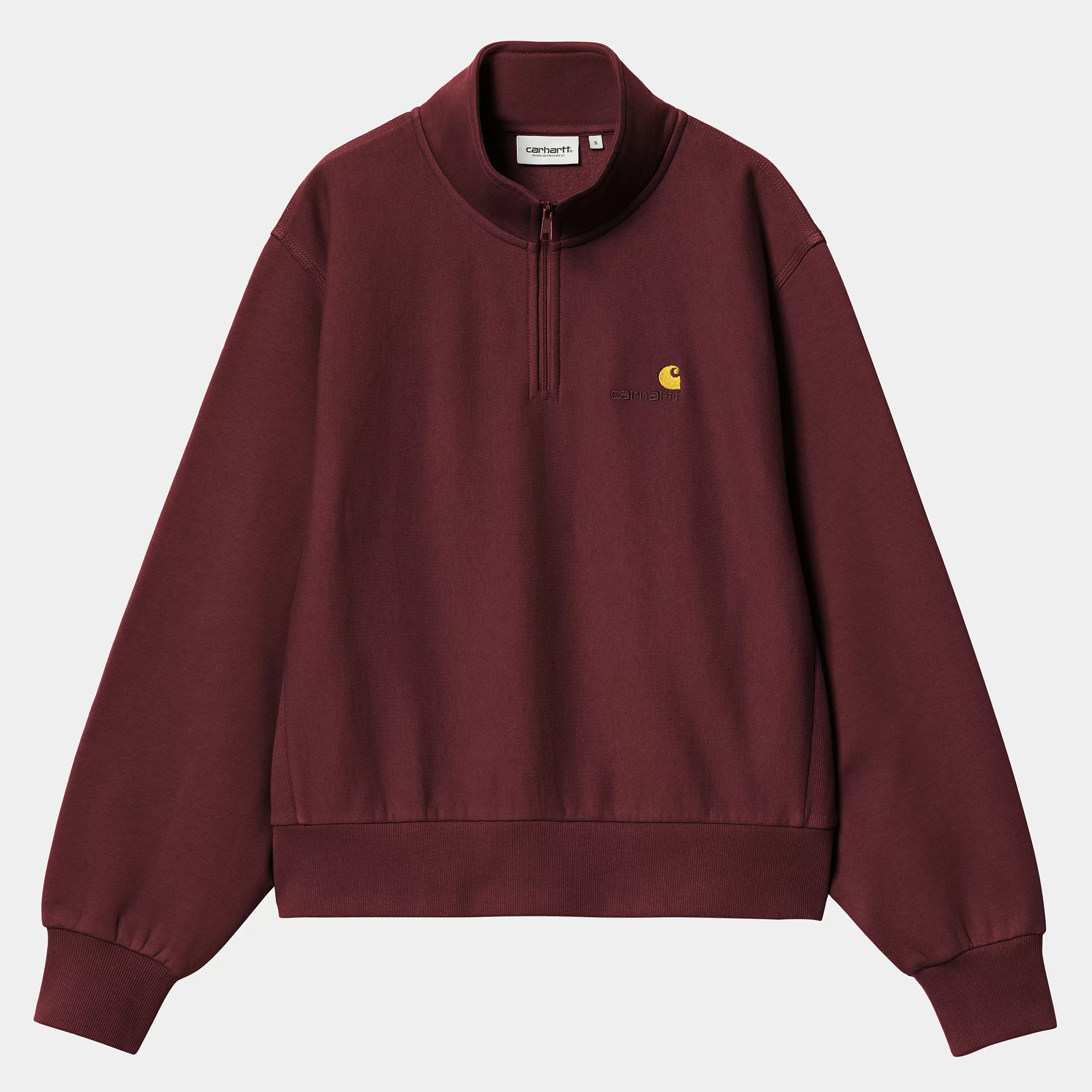 Carhartt WIP Sweats>W' American Script High Neck Sweatshirt Malbec