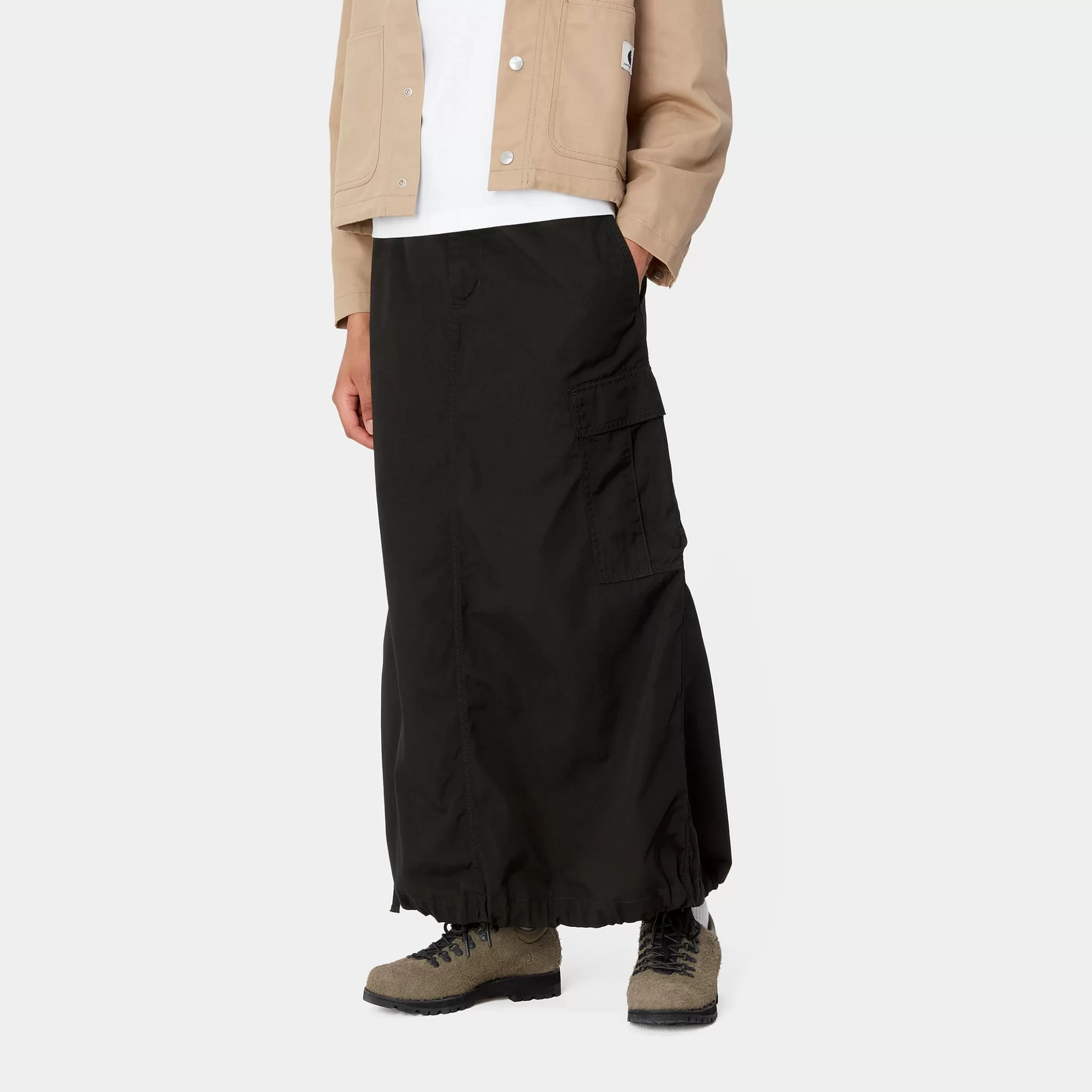 Carhartt WIP Kleider & Röcke>W' Cargo Skirt Long Black