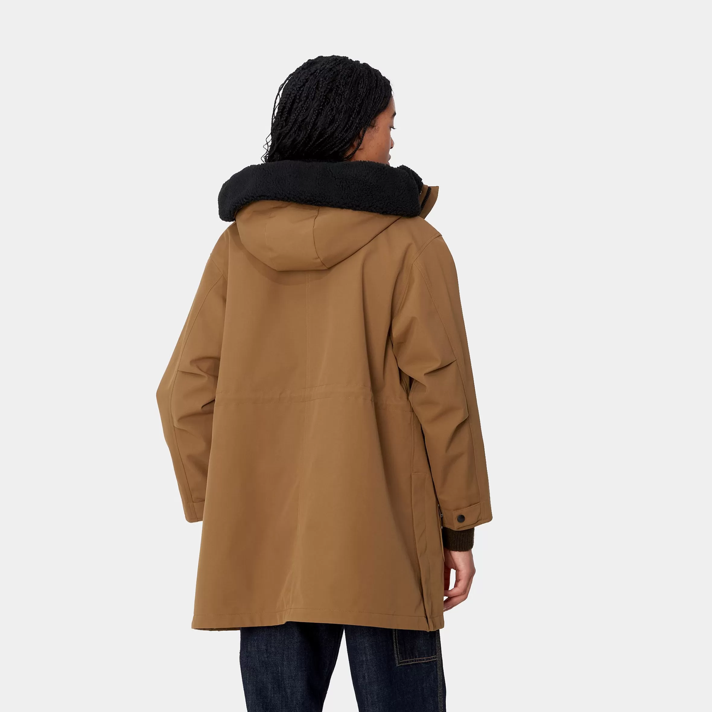 Carhartt WIP Jacken>W' Clarton Parka Hamilton Brown / Black