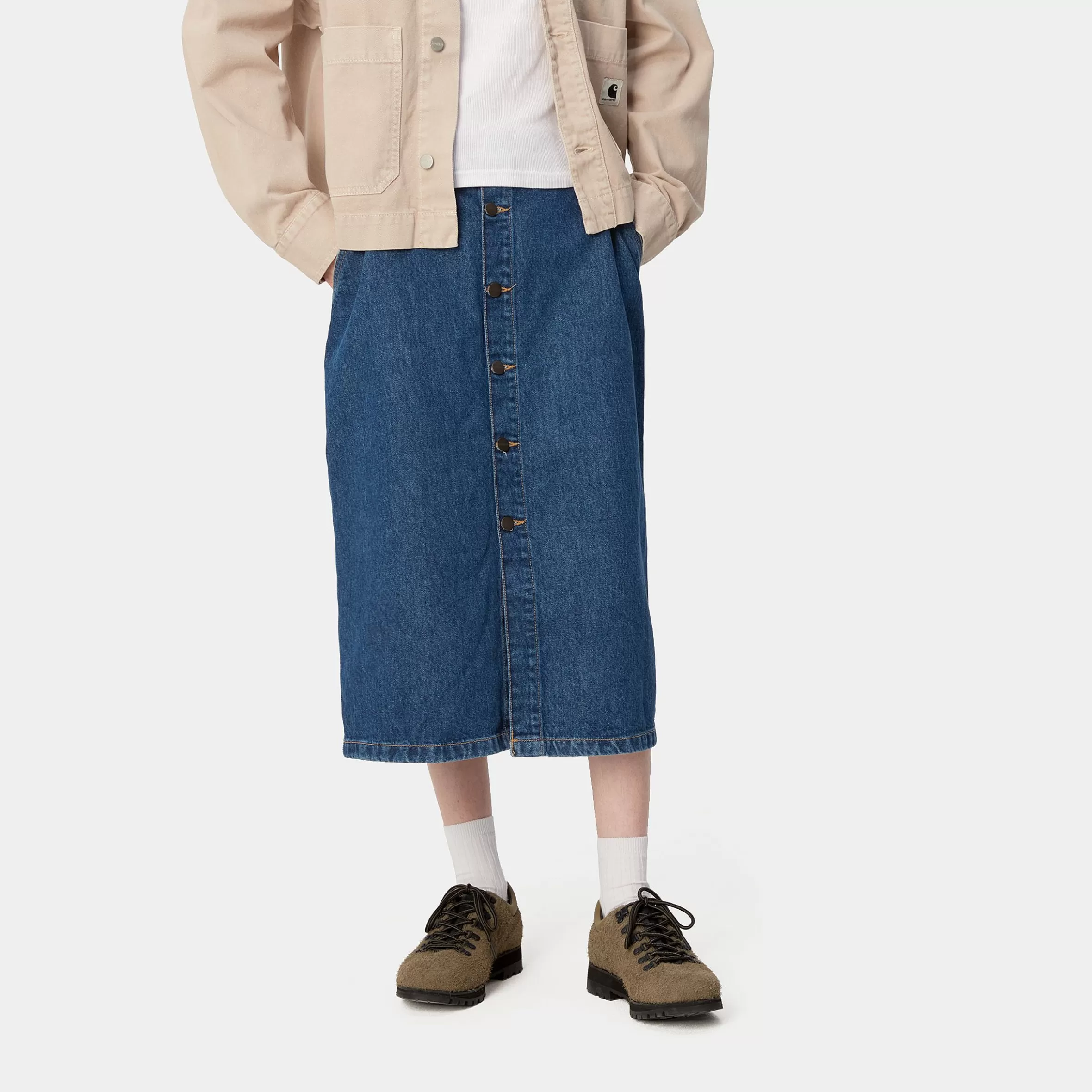 Carhartt WIP Kleider & Röcke | Denim>W' Colby Skirt Blue