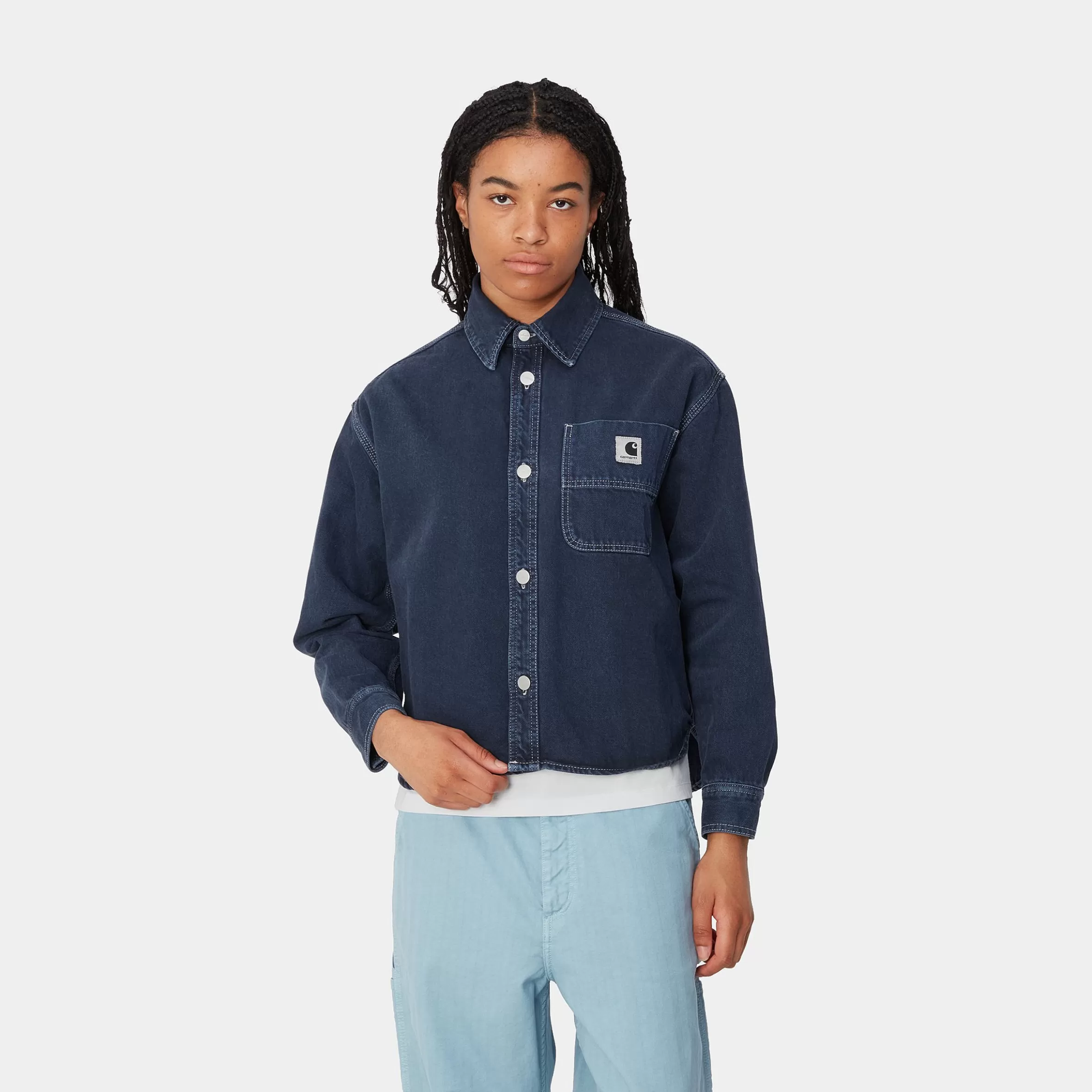 Carhartt WIP Jacken | Hemden>W' Georgia Shirt Jac Air Force Blue