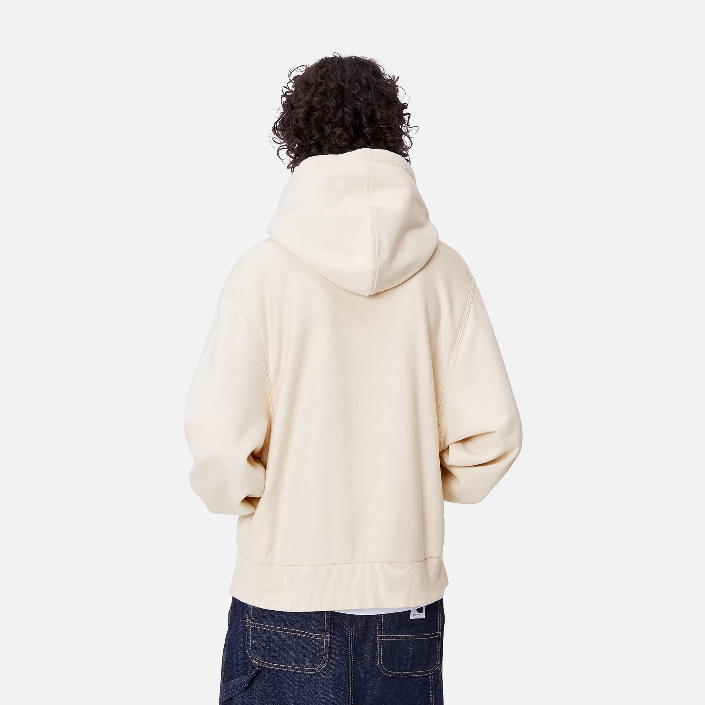 Carhartt WIP Sweats>W' Hooded American Script Sweatshirt Moonbeam