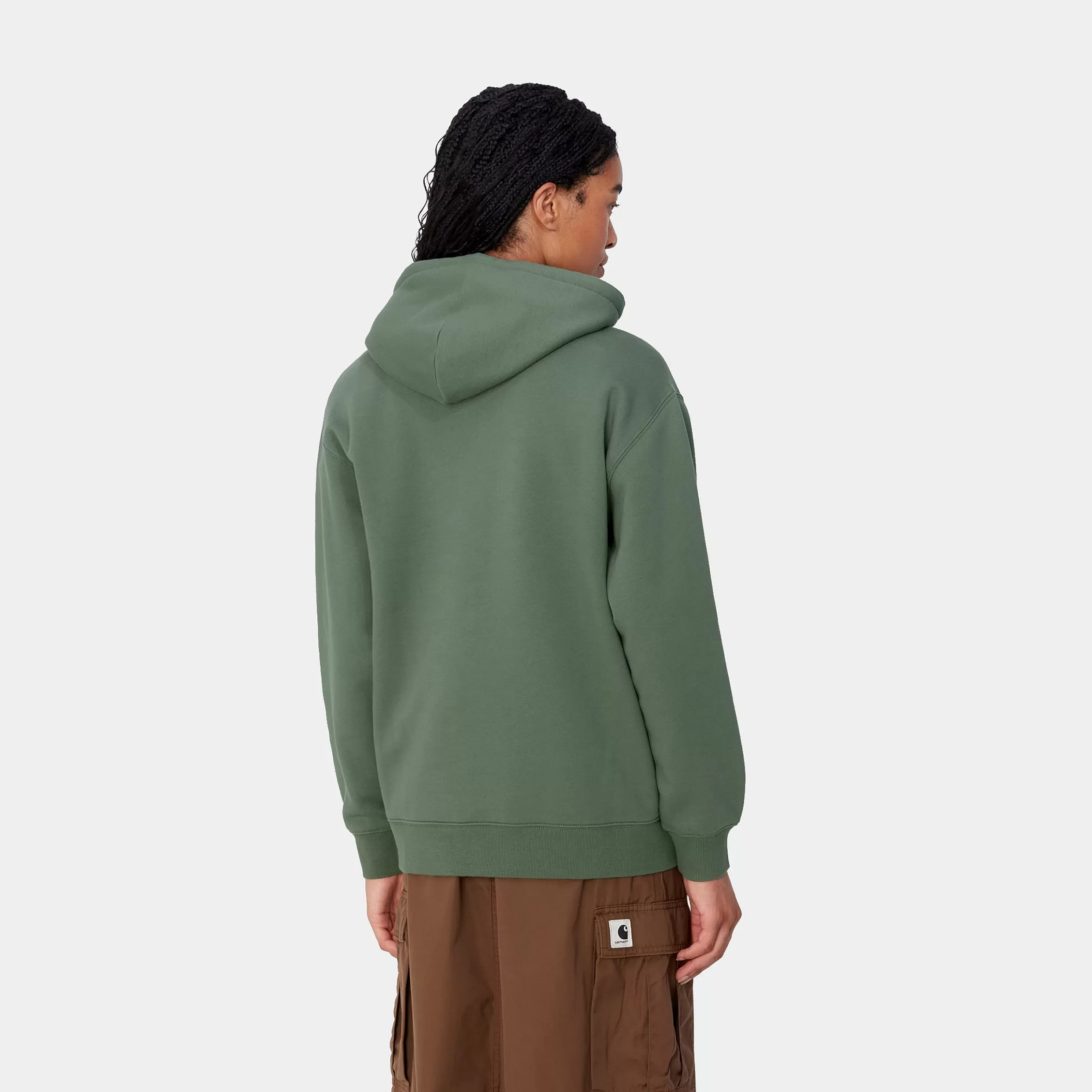 Carhartt WIP Sweats>W' Hooded Carhartt Sweatshirt Duck Green / Aura