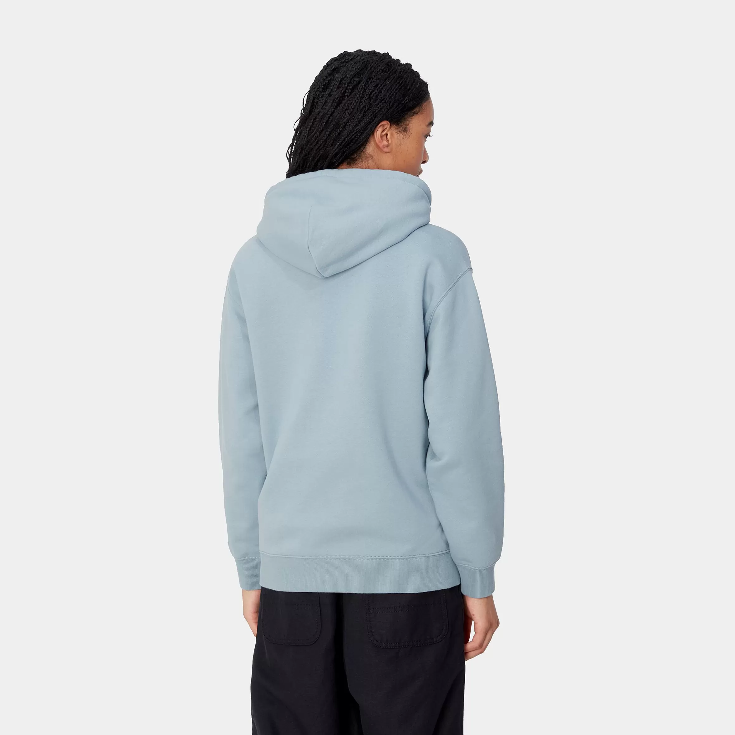 Carhartt WIP Sweats>W' Hooded Carhartt Sweatshirt Misty Sky / White