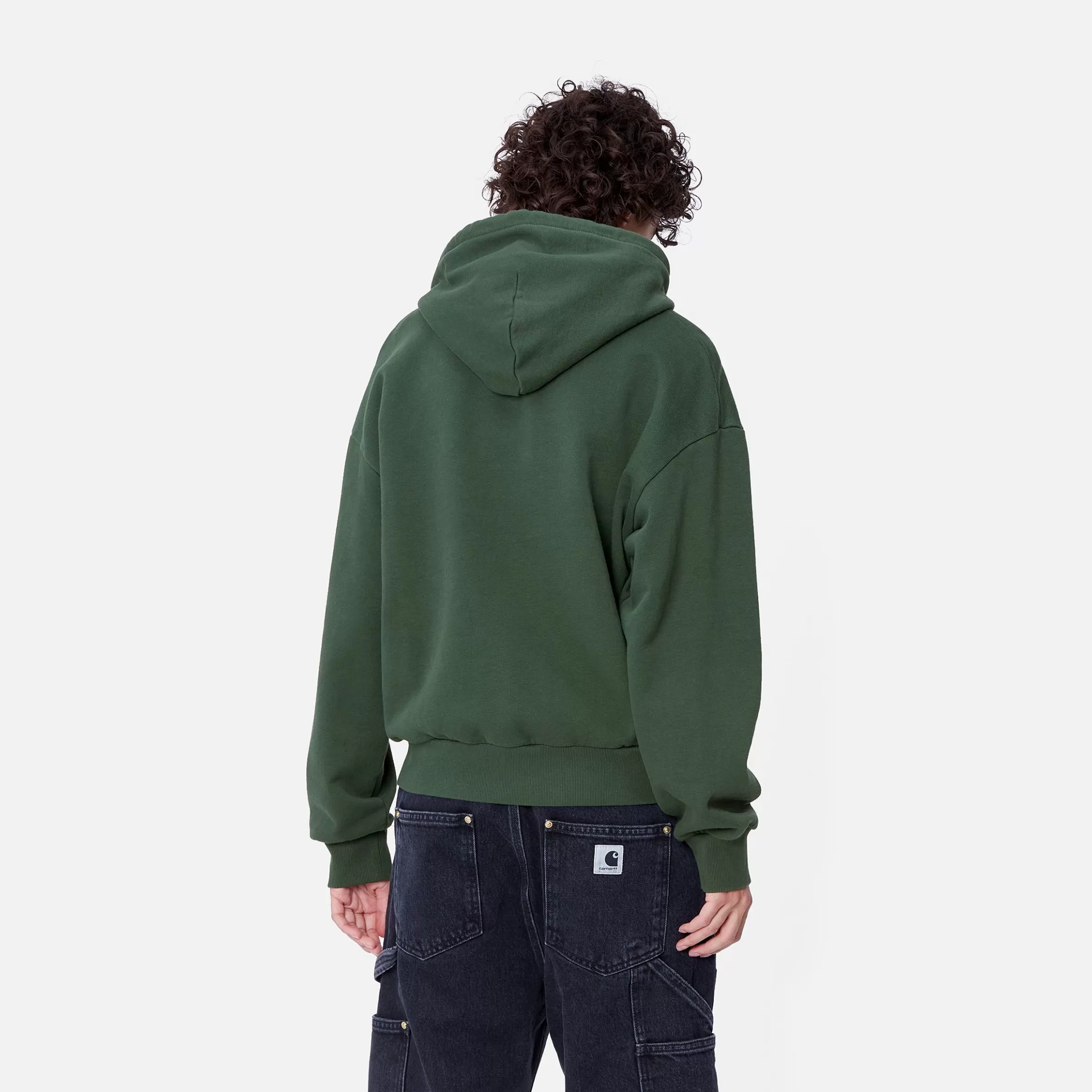 Carhartt WIP Sweats>W' Hooded Casey Sweatshirt Sycamore Tree / Silver