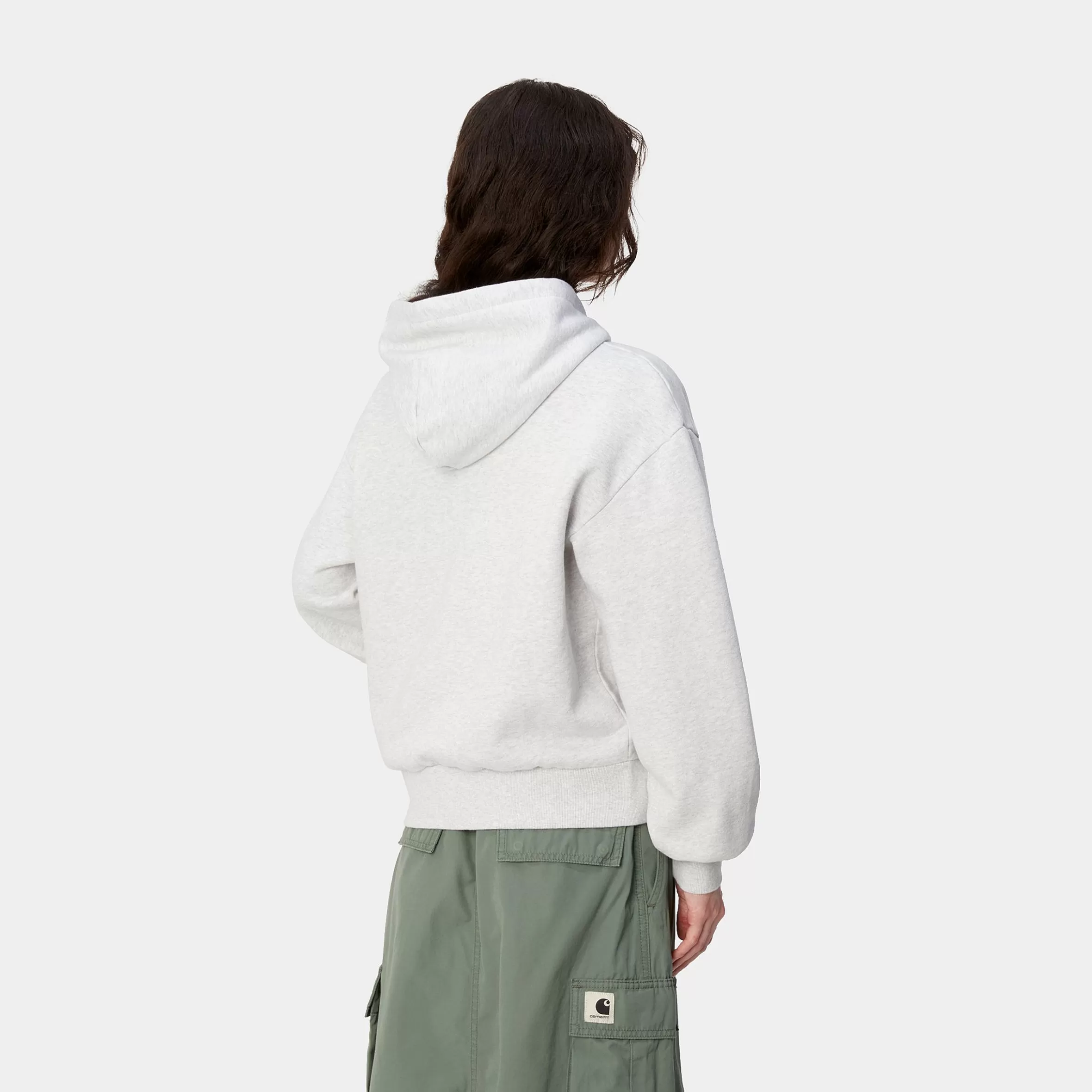 Carhartt WIP Sweats>W' Hooded Casey Sweatshirt Ash Heather / Silver