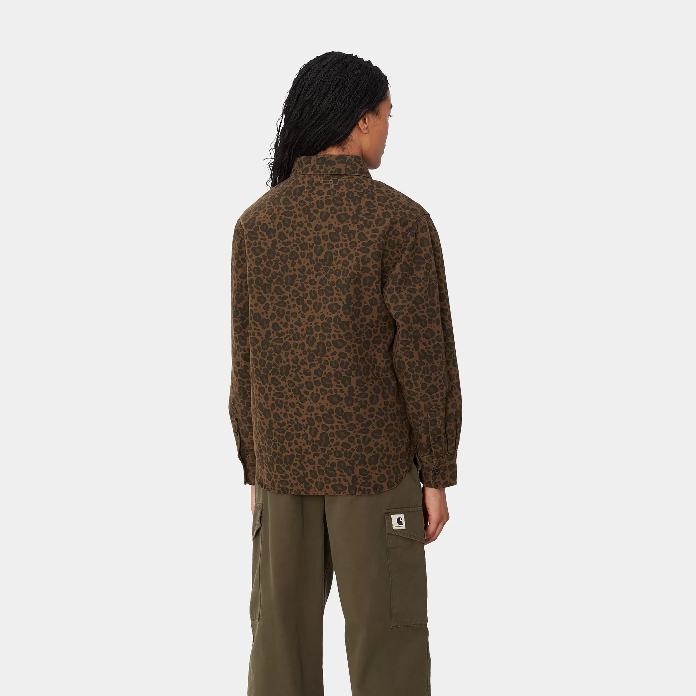 Carhartt WIP Hemden | Denim>W' L/S Leo Shirt Camo Leo, Tamarind / Tamarind