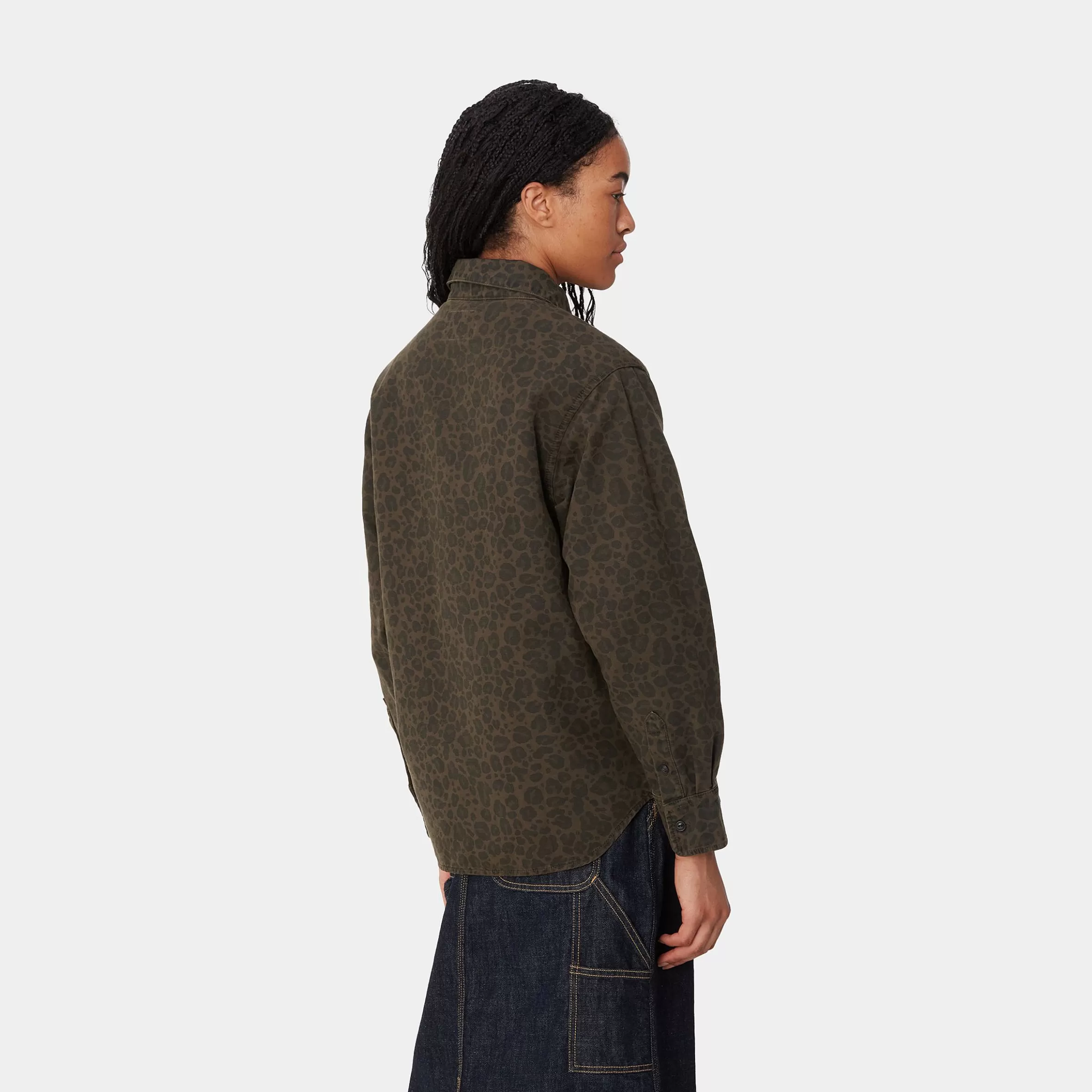 Carhartt WIP Hemden | Denim>W' L/S Leo Shirt Camo Leo, Tamarind / Office Green