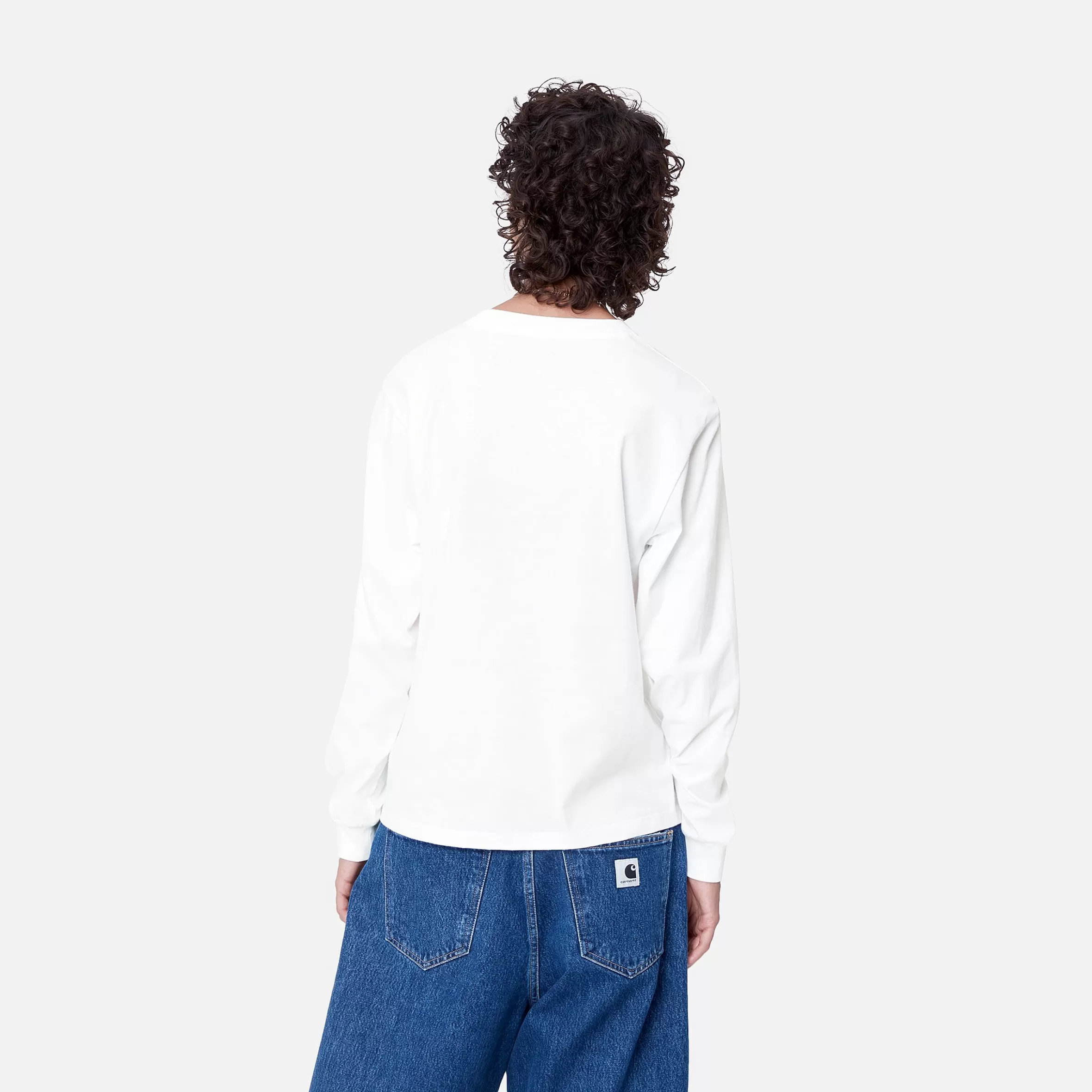 Carhartt WIP T-Shirts>W' L/S Pocket T-Shirt White