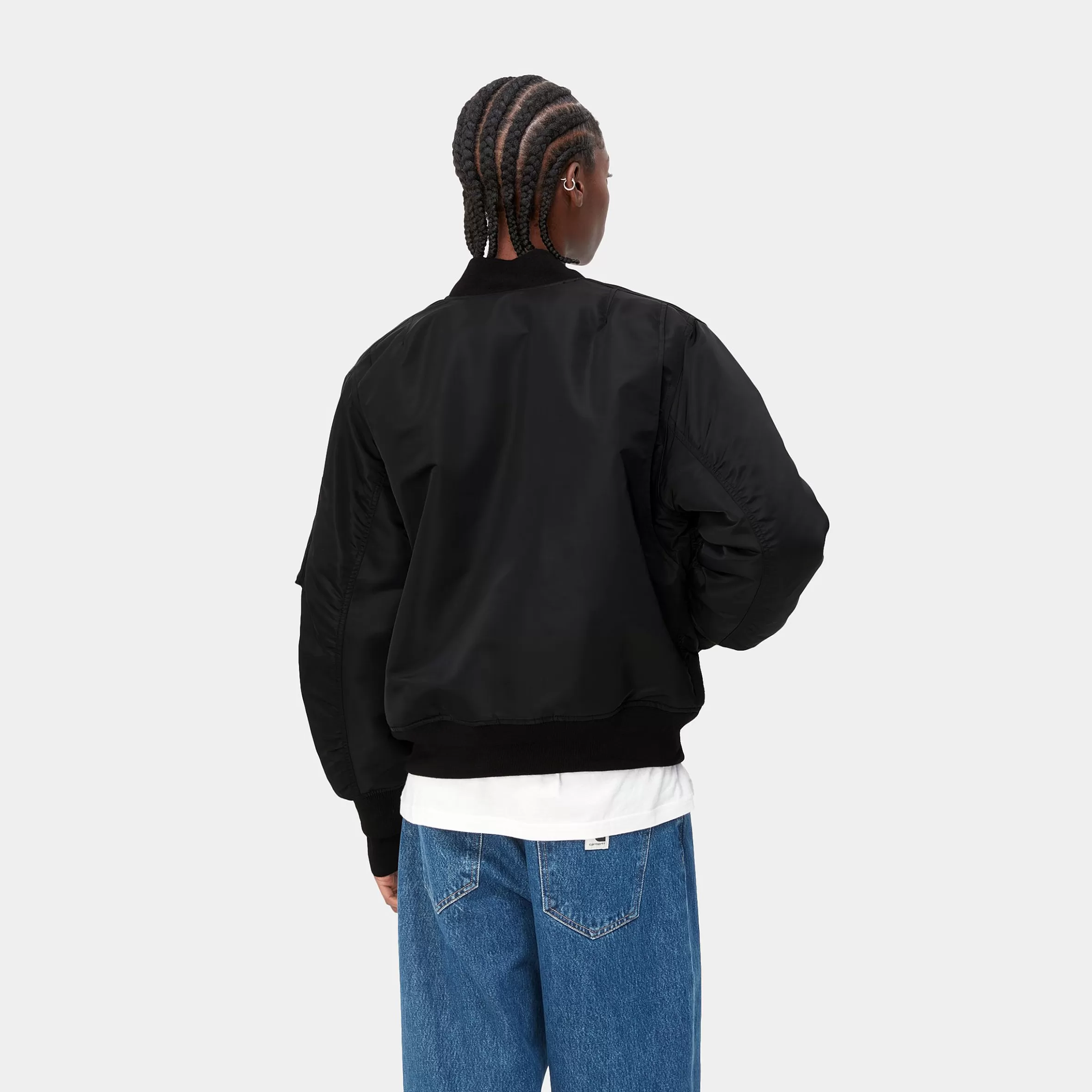 Carhartt WIP Jacken>W' Olten Bomber Black / Smoke Green