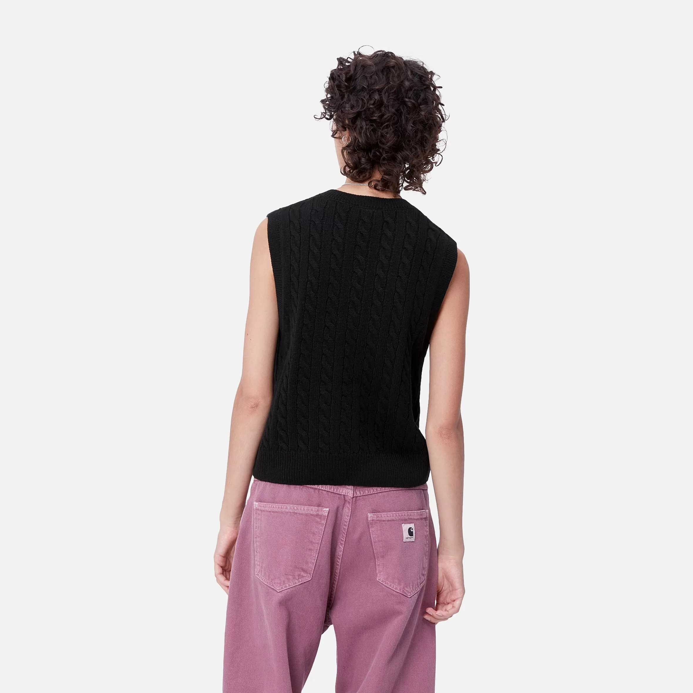 Carhartt WIP Strick>W' Signature Vest Sweater Black / Wax