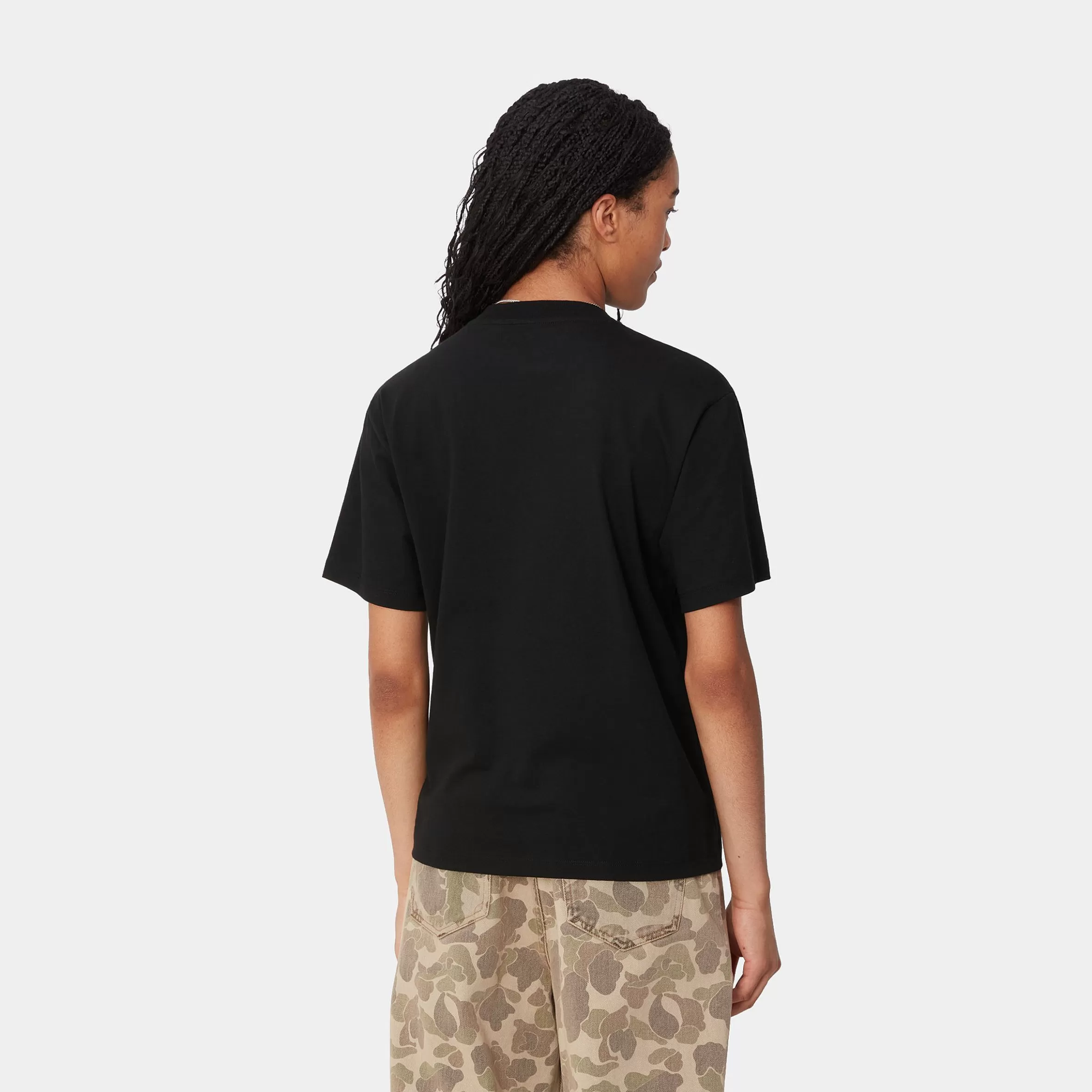 Carhartt WIP T-Shirts>W' S/S Ablaze T-Shirt Black / White