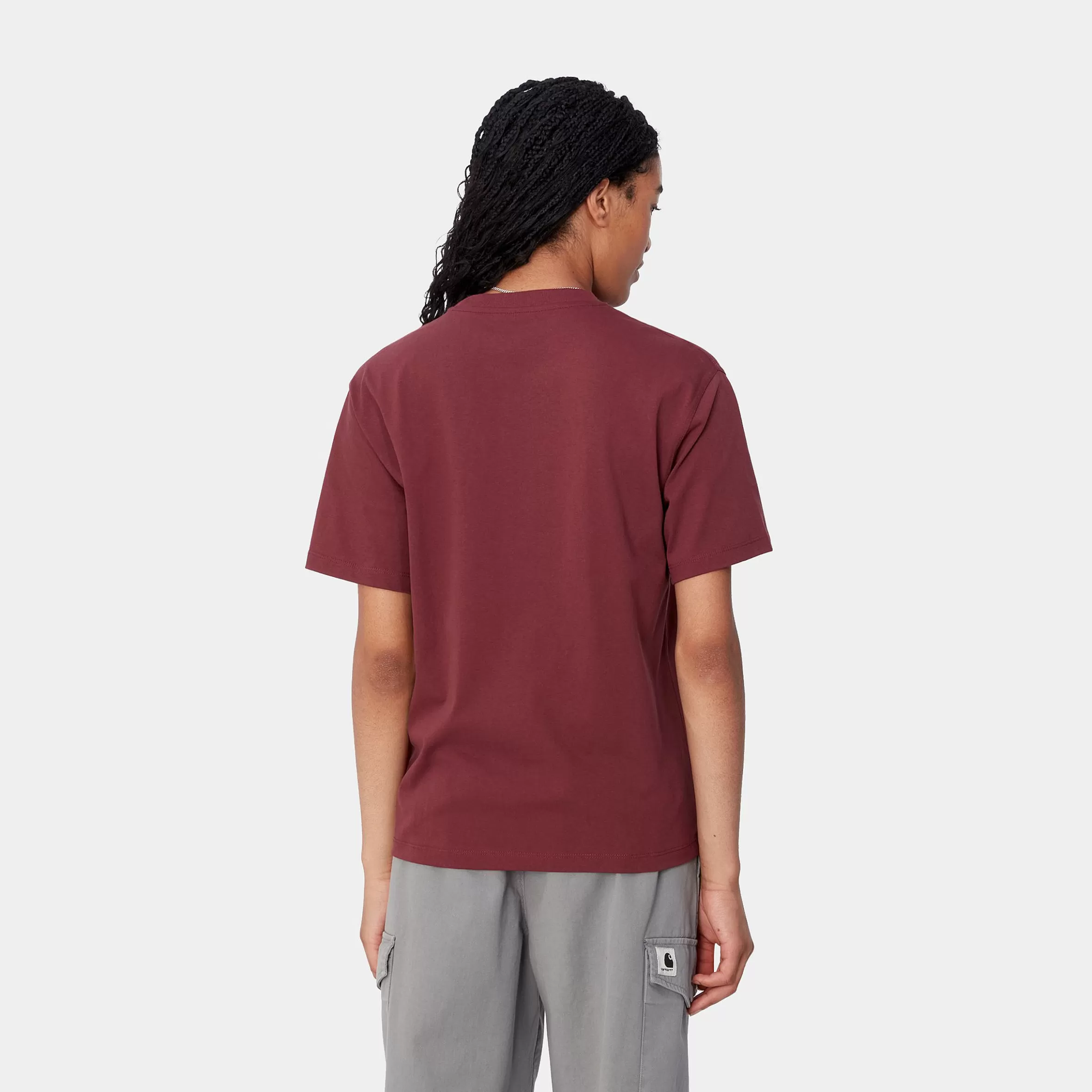 Carhartt WIP T-Shirts>W' S/S American Script T-Shirt Malbec