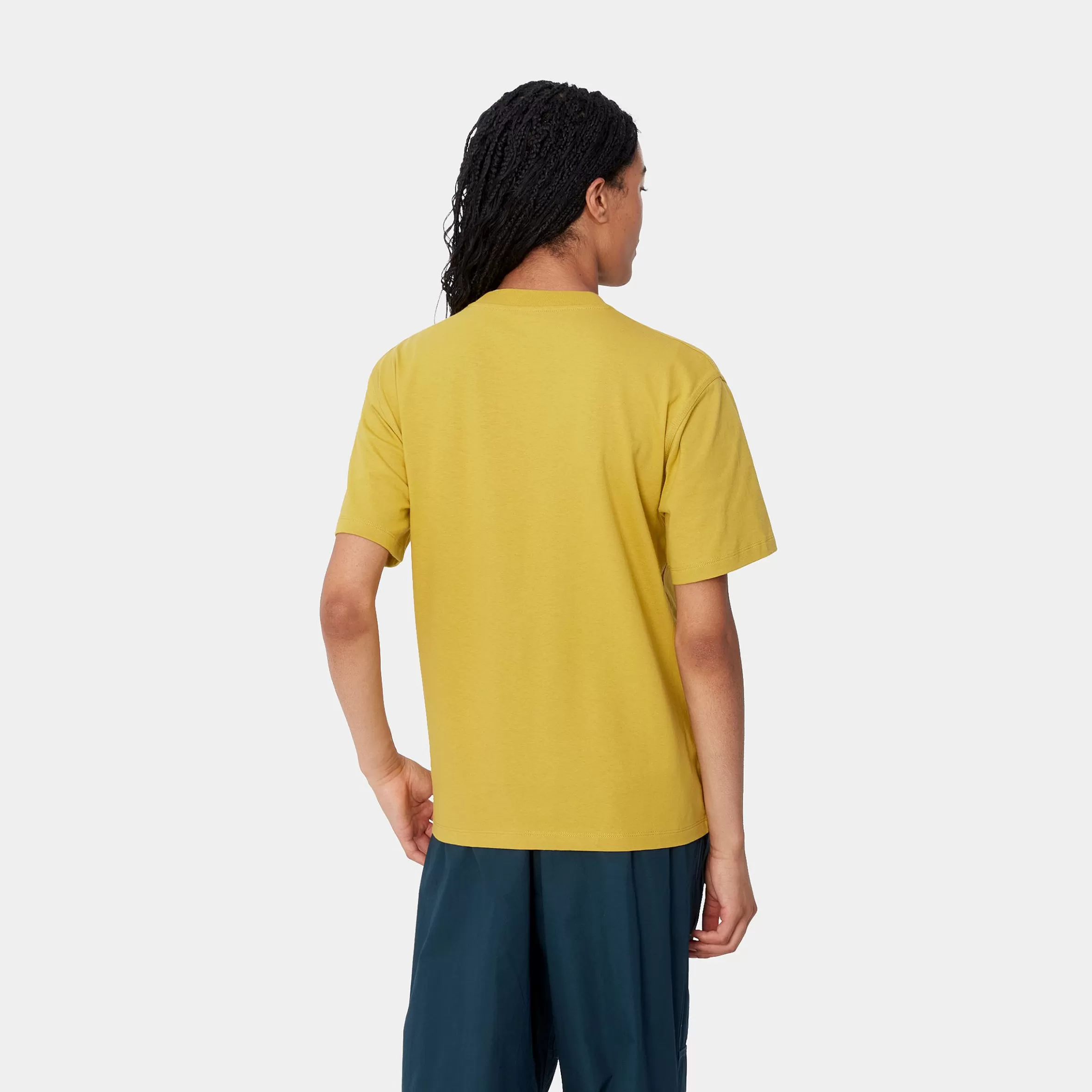 Carhartt WIP T-Shirts>W' S/S American Script T-Shirt Golden Olive