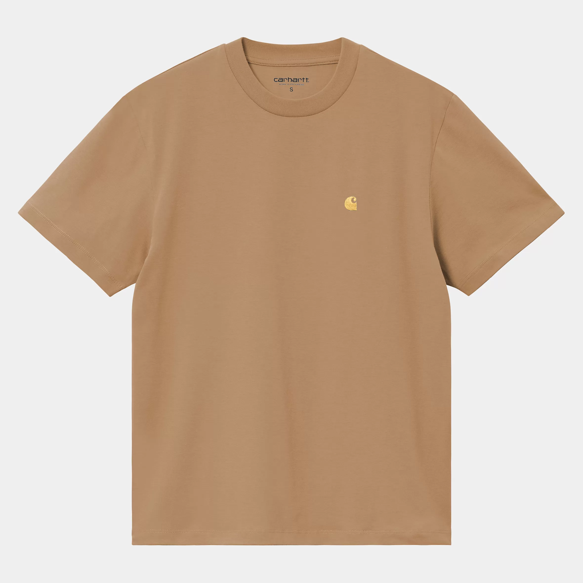 Carhartt WIP T-Shirts>W' S/S Chase T-Shirt Peanut / Gold