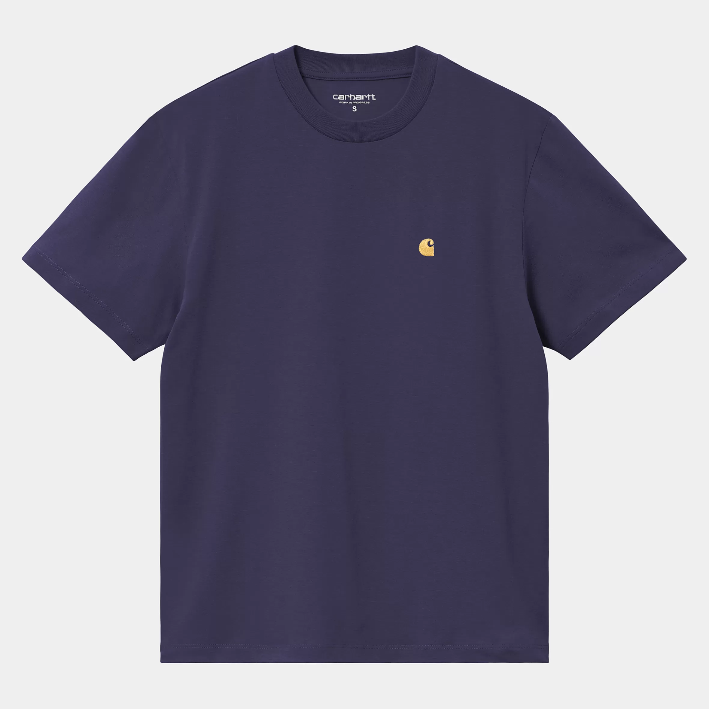 Carhartt WIP T-Shirts>W' S/S Chase T-Shirt Aura / Gold