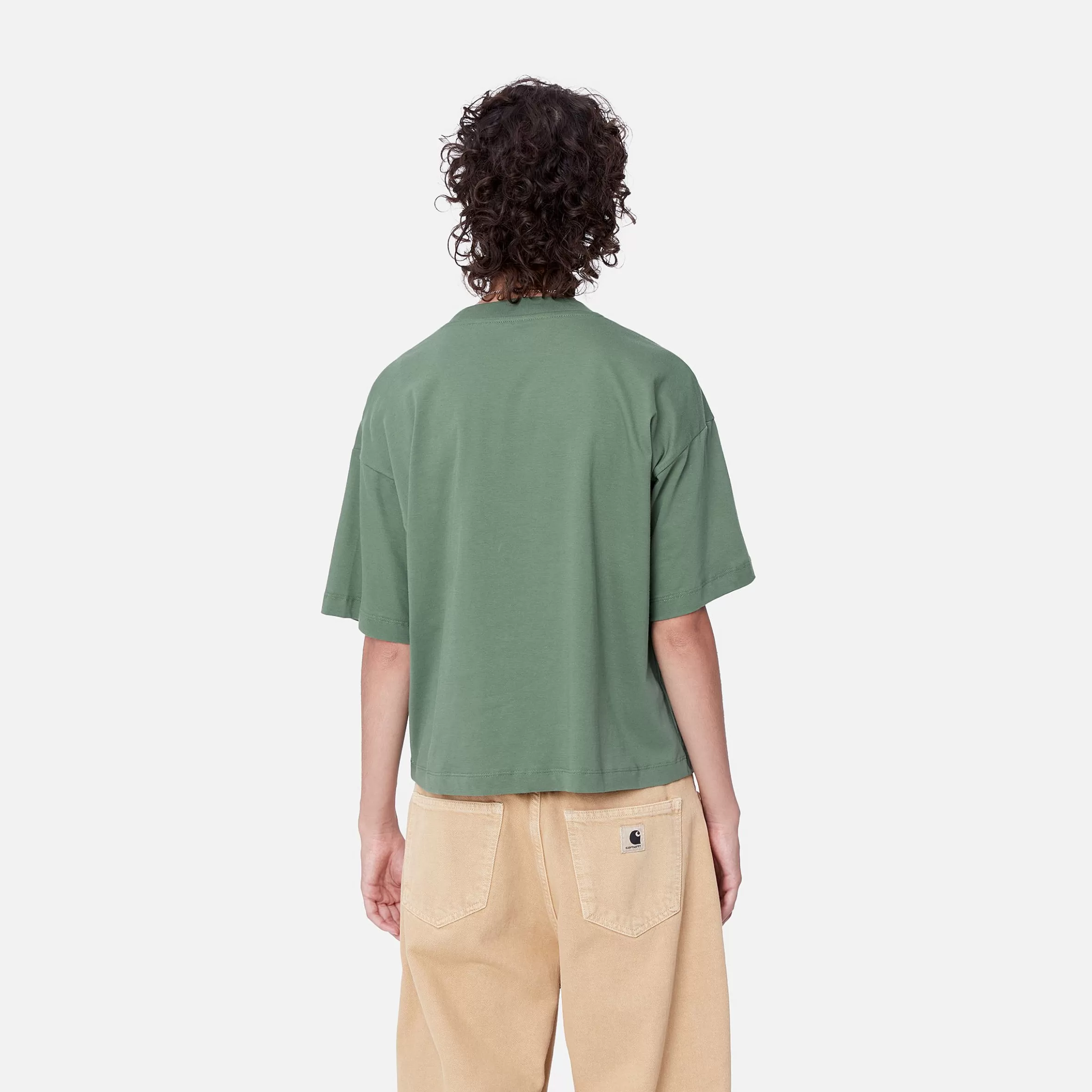 Carhartt WIP T-Shirts>W' S/S Chester T-Shirt Duck Green