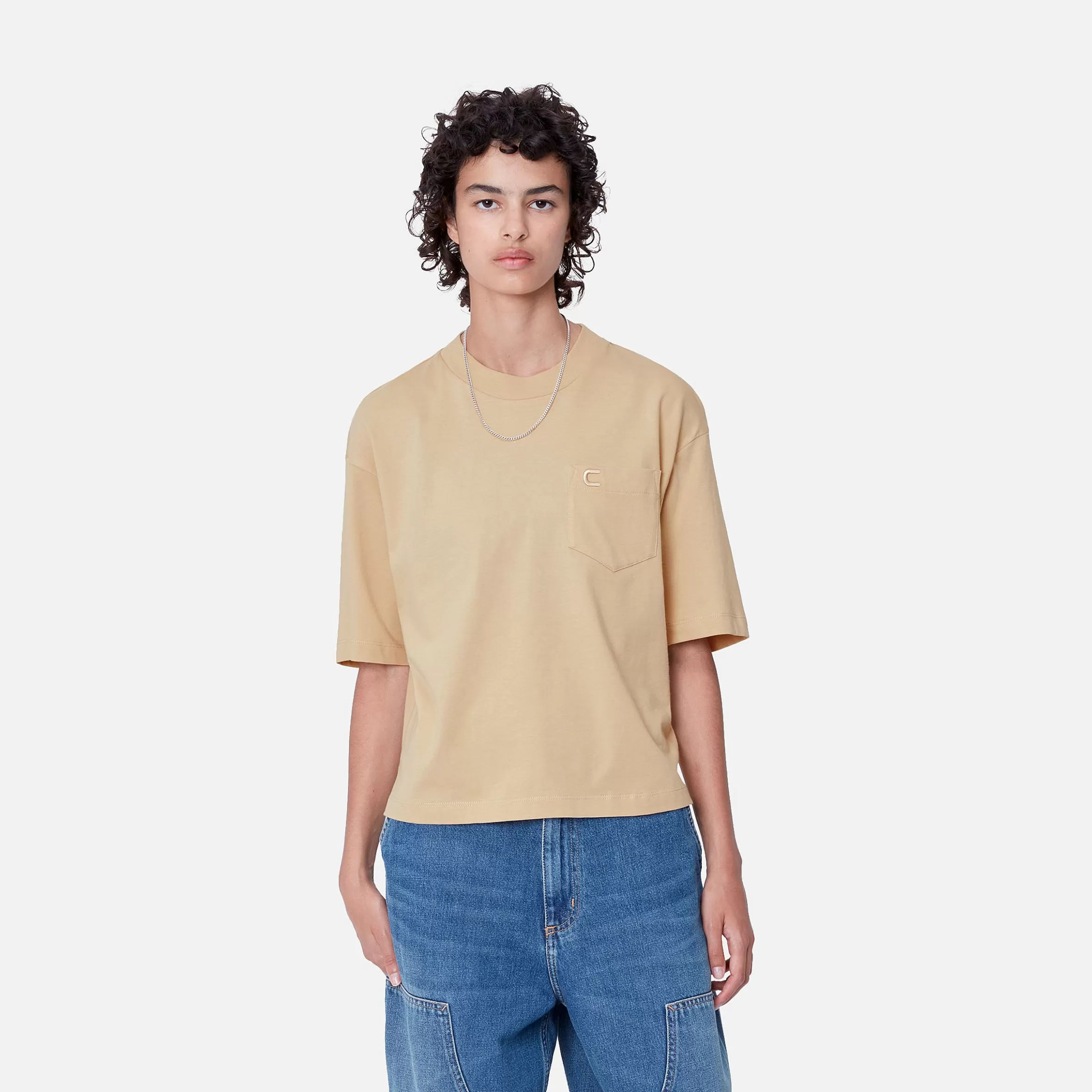 Carhartt WIP T-Shirts>W' S/S Colber T-Shirt Cornsilk