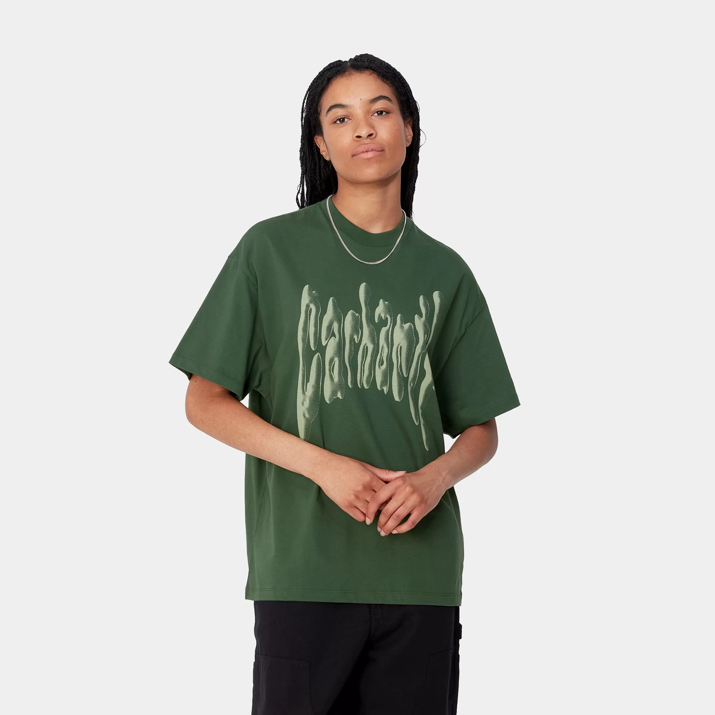 Carhartt WIP T-Shirts>W' S/S Goo T-Shirt Sycamore Tree / Green