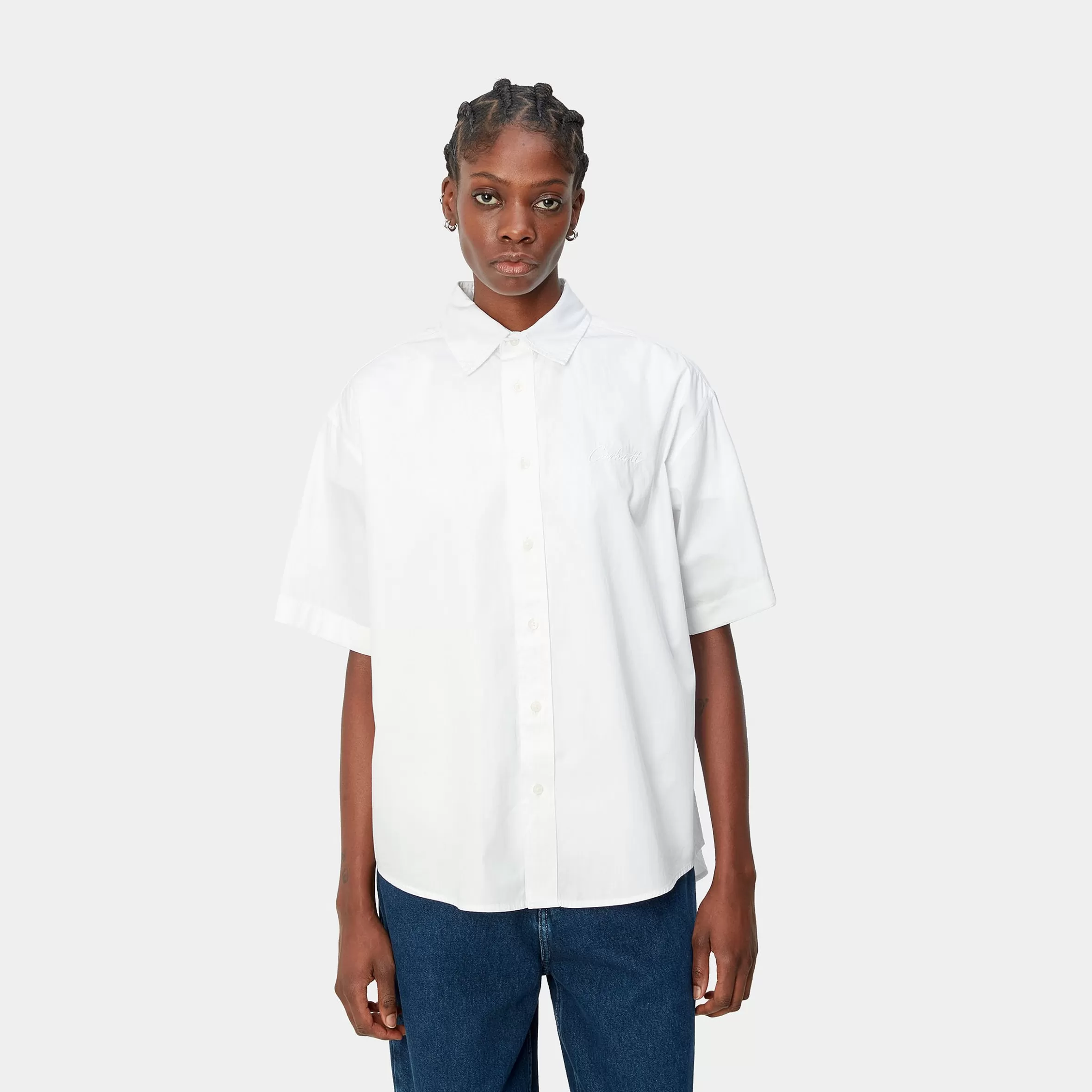 Carhartt WIP Hemden>W' S/S Jaxon Shirt White / White