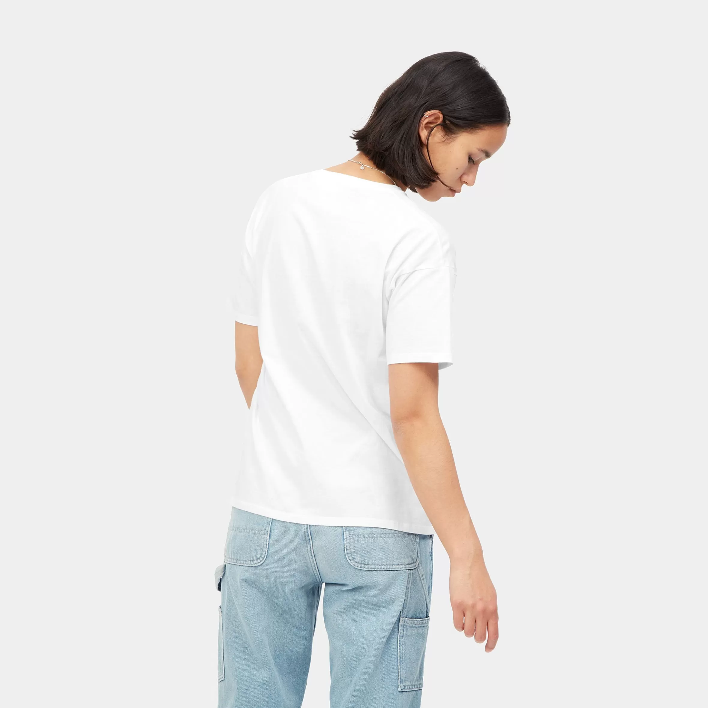 Carhartt WIP T-Shirts>W' S/S Pocket T-Shirt White