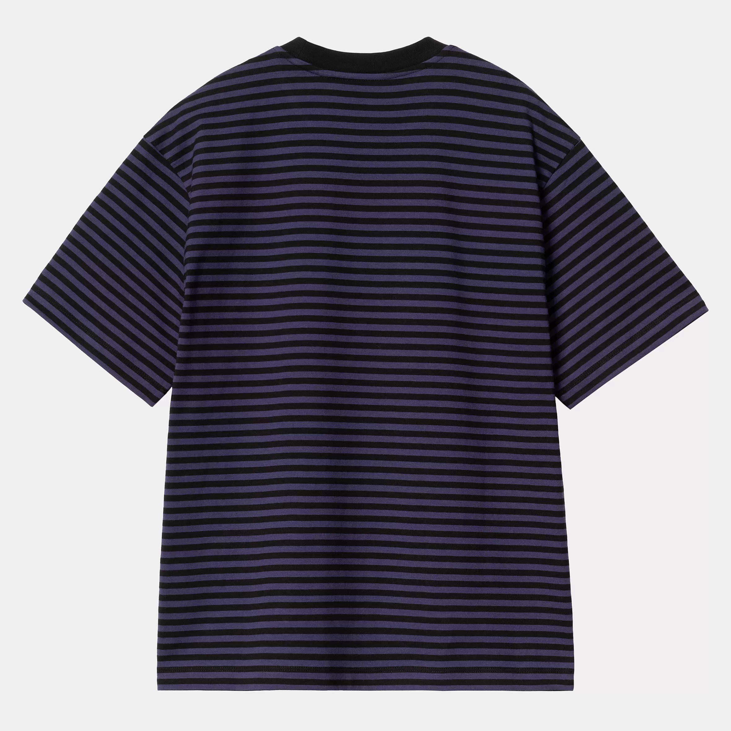 Carhartt WIP T-Shirts>W' S/S Verner T-Shirt Verner Stripe, Black / Aura